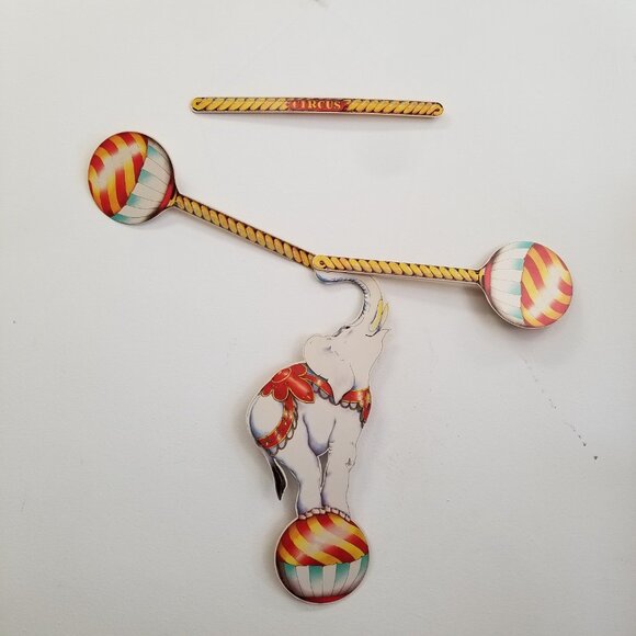 Vintage French Circus Elephant Cardboard Mobile by Ch. Poumeyrol for Kid French - Picture 1 of 7